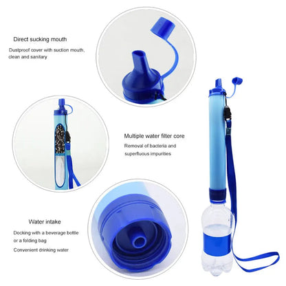 AQUAPREP Survival Filter – Tragbarer Wasserfilter mit 4-Stufen-Filtration für Notfälle & Outdoor-Abenteuer