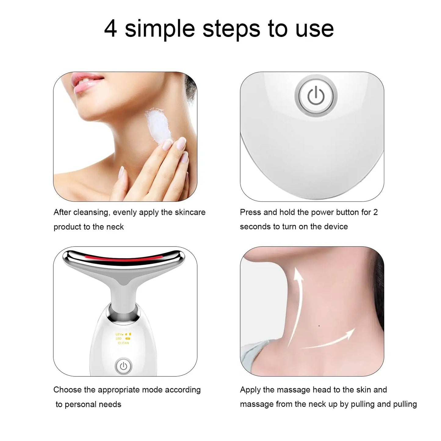 Serenetouch – 3-in-1 Gesichtsmassagegerät mit Lichttherapie, Vibration & Wärmefunktion