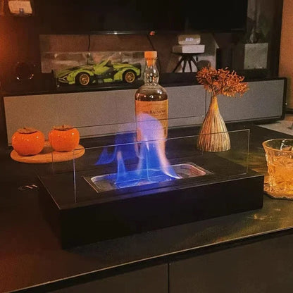 FlameGlow Bioethanol Tischkamin – Tragbar & Stilvoll für drinnen & draußen