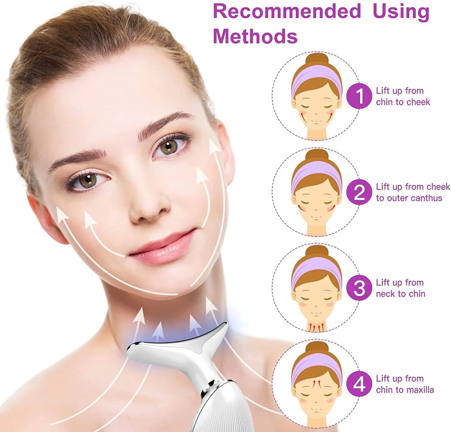Serenetouch – 3-in-1 Gesichtsmassagegerät mit Lichttherapie, Vibration & Wärmefunktion