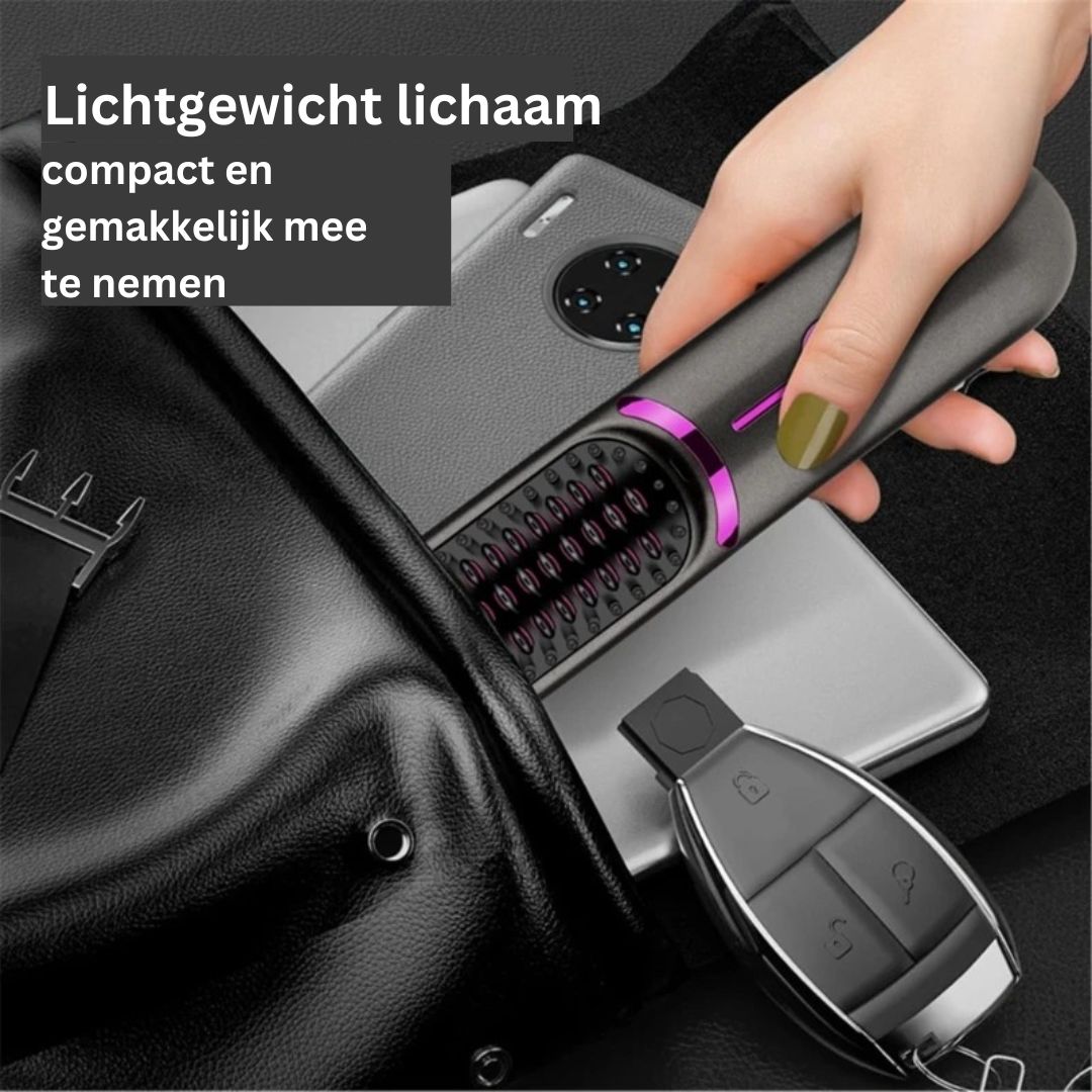 Sleekstyle - Elektrische Haarbürste mit 3 Temperaturstufen für glattes Haar-6