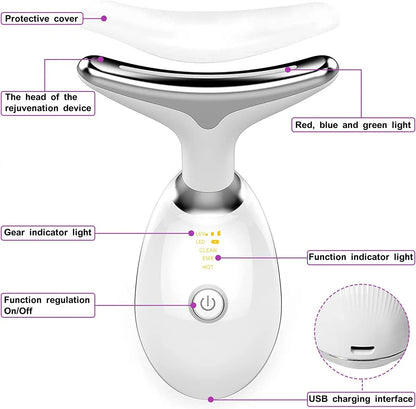Serenetouch – 3-in-1 Gesichtsmassagegerät mit Lichttherapie, Vibration & Wärmefunktion