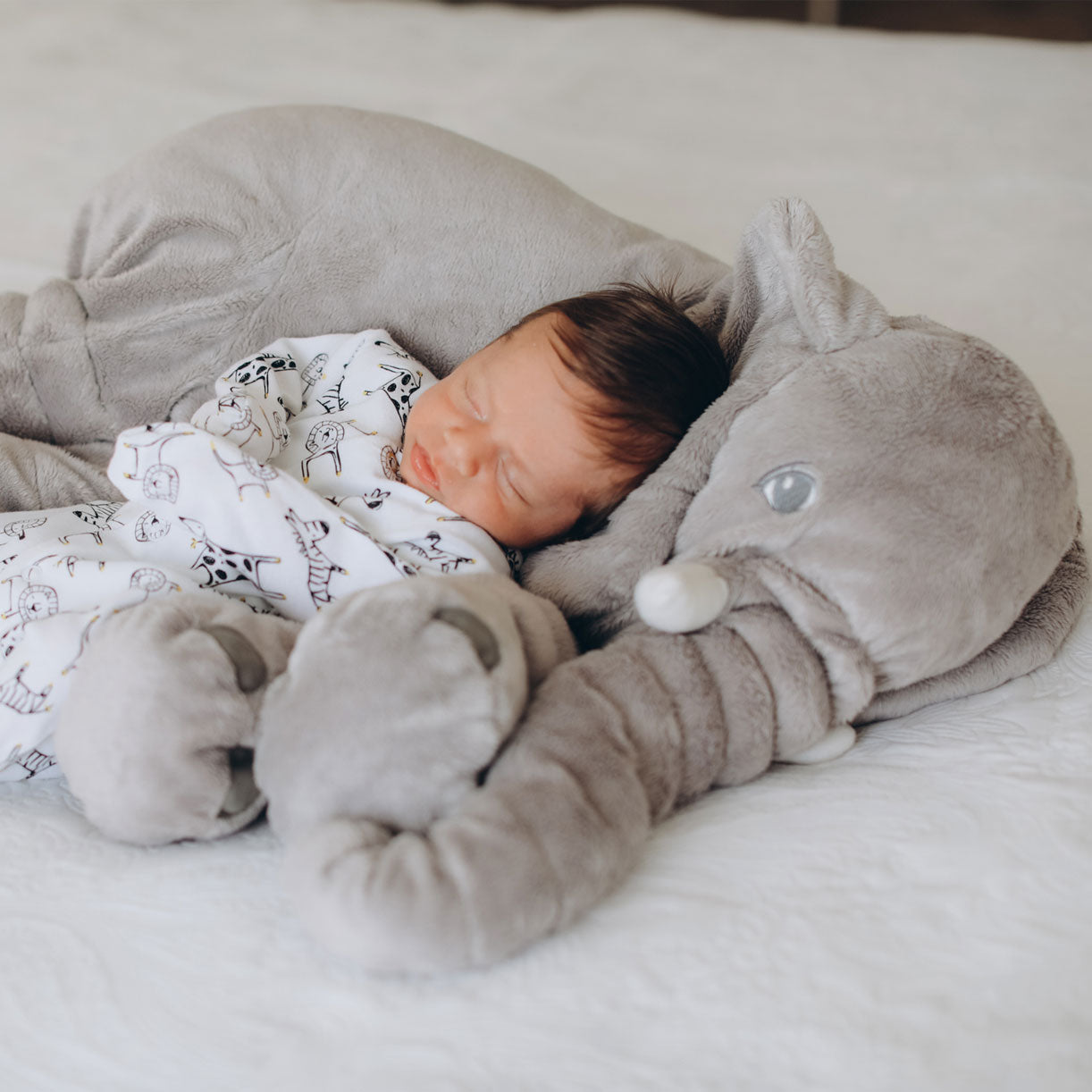 Kuschelkissen 40x40 – Weiches Elefant Kuschelkissen für Babys und Kinder, Ideal zum Kuscheln und Spielen-2