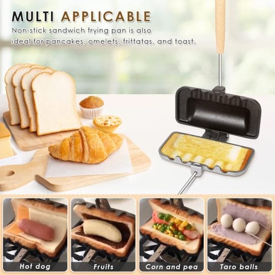 Kompakter Sandwichmaker 3 in 1 – Bester Sandwichtoaster für Schnelle und Leckere Sandwiches in 3 Minuten-3