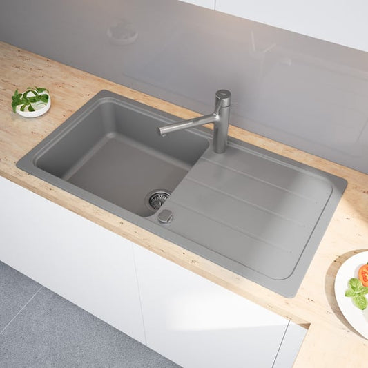 Architectura 50 Keramik-Waschbecken von Villeroy & Boch – Elegant & Zeitlos in Fossil-Grau für jedes Bad