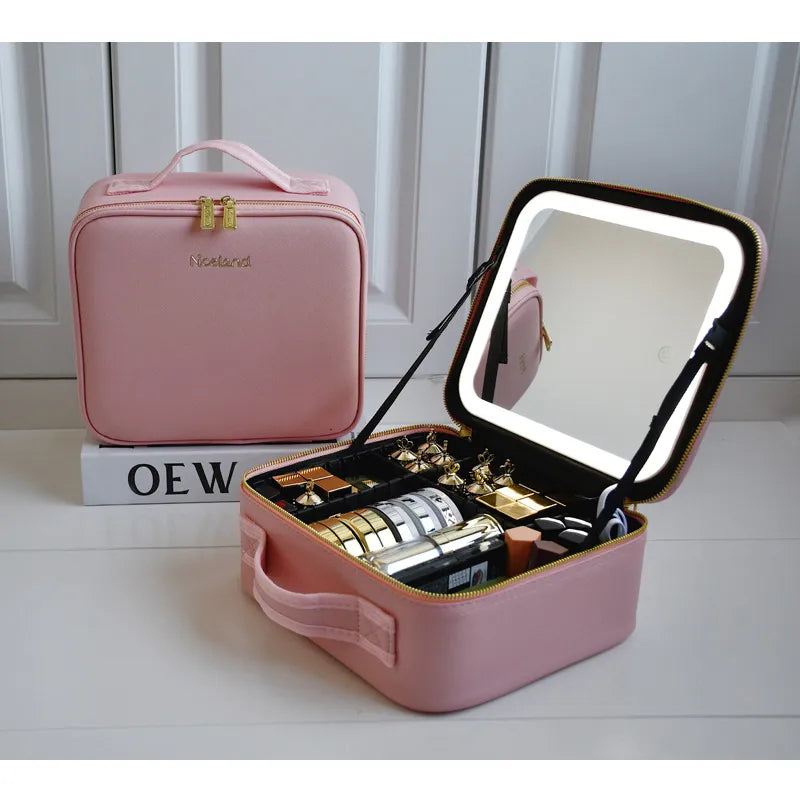 Variant image for Mirrorglam - Make Up Tasche Mit LED-Spiegel Und Einstellbarer Helligkeit-1