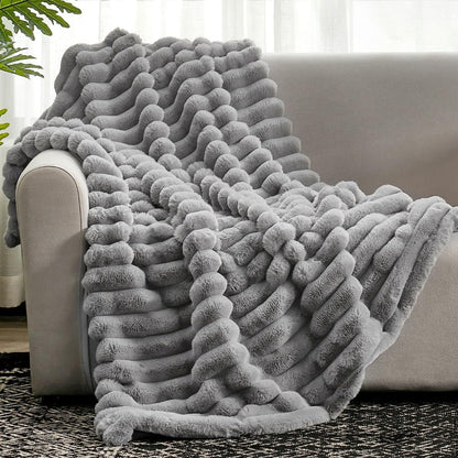 Kuscheldecke Beige 150x200 cm Polyester für Alle Jahreszeiten-2