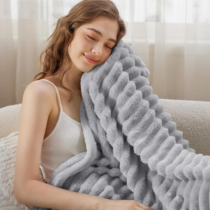 Kuscheldecke Beige 150x200 cm Polyester für Alle Jahreszeiten-5