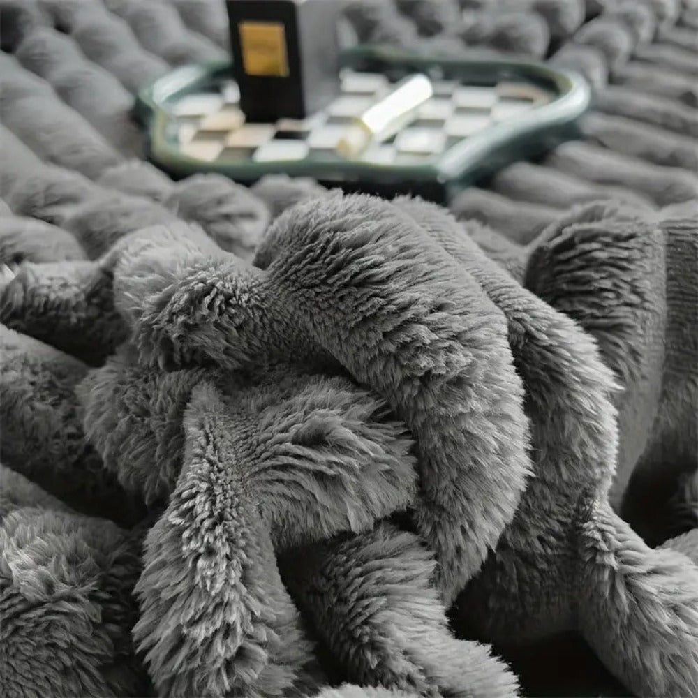 Kuscheldecke Beige 150x200 cm Polyester für Alle Jahreszeiten-6