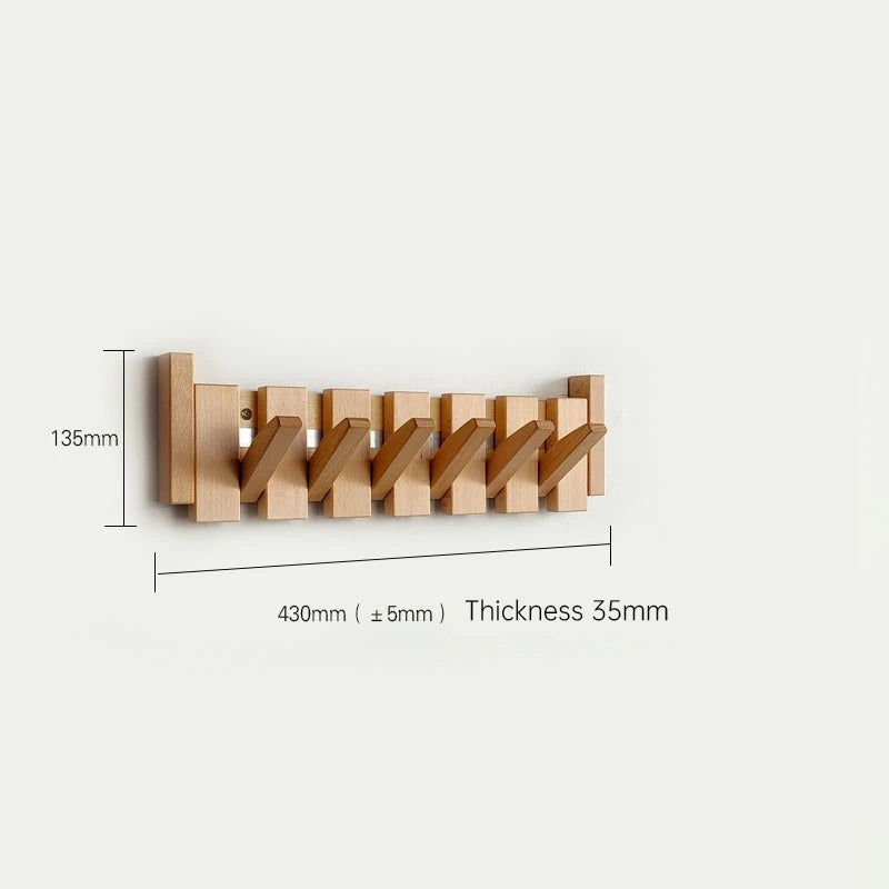 Wooden Wall Hook – Faltbarer Wandhaken aus Holz für stilvolle Ordnung