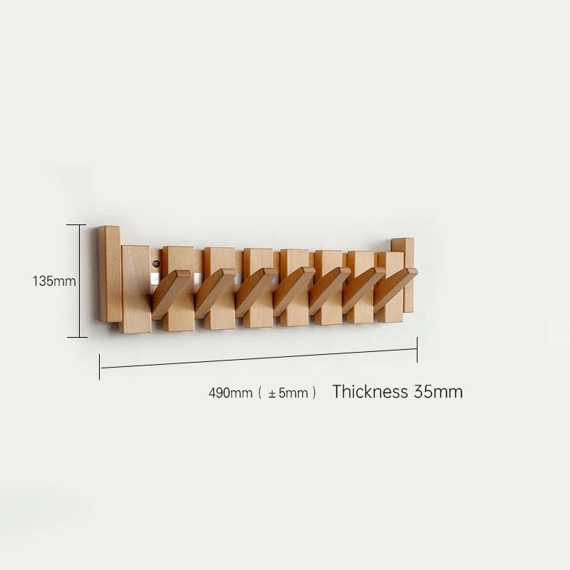 Wooden Wall Hook – Faltbarer Wandhaken aus Holz für stilvolle Ordnung