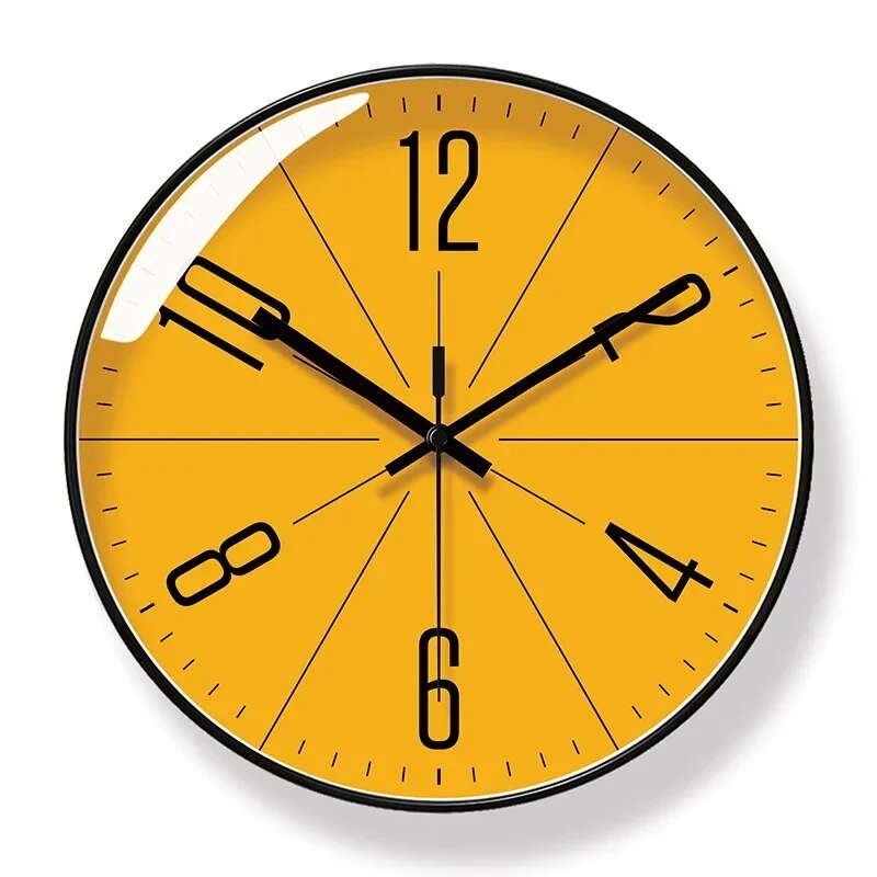 Moderne Wanduhr Schwarz Im Nordischen Stil-1