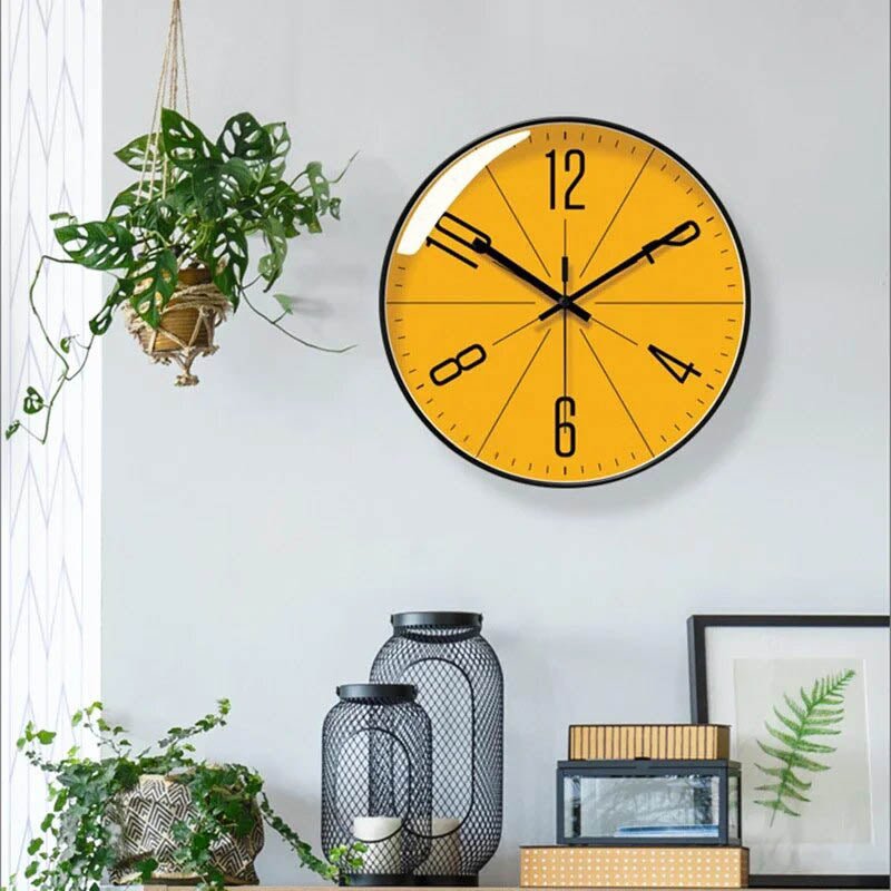 Moderne Wanduhr Schwarz Im Nordischen Stil-2