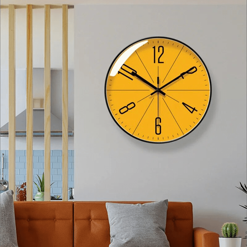 Moderne Wanduhr Schwarz Im Nordischen Stil-3