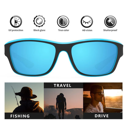 Polarisierte Sonnenbrille mit 100% UV-Schutz und kratzfesten Linsen für Herren und Damen-5
