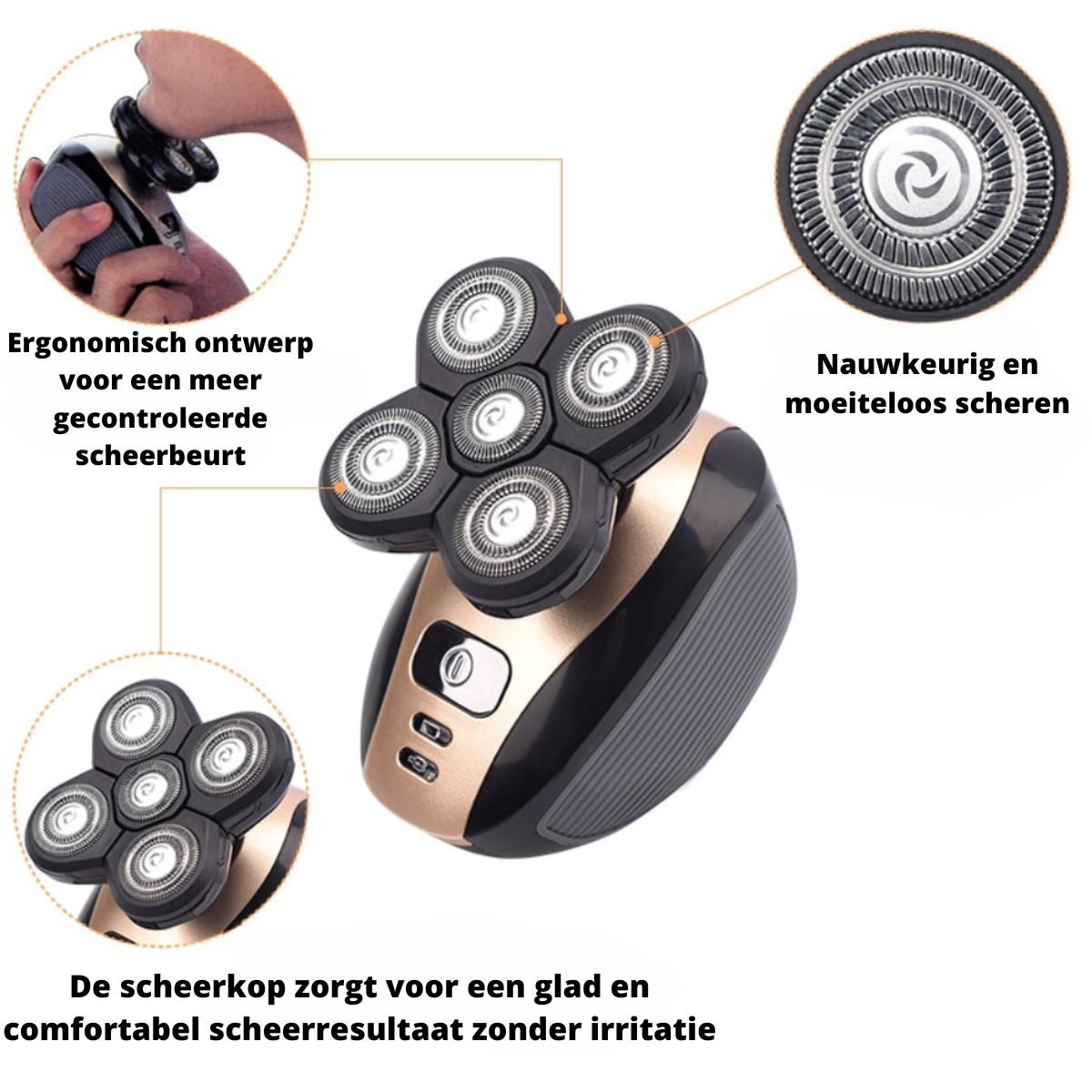 SmoothTrim - Flexibler Trimmer Mit 5 Schwebenden Rasierköpfen & Vielseitigem Zubehör-5