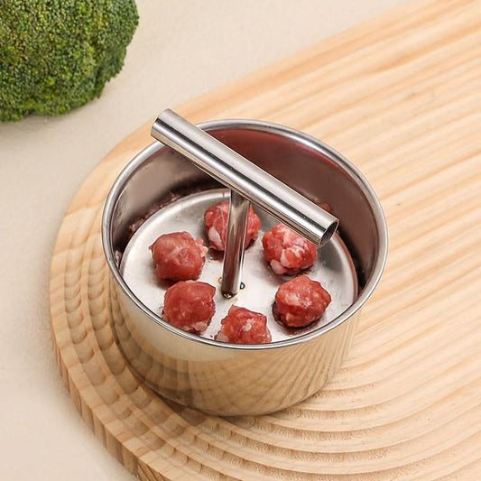 Edelstahl Fleischbällchenform – Ergonomische Küchenhilfe für gleichmäßige Fleischbällchen-1